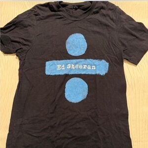 Ed Sheeran Black T-Shirt with Blue Graphic